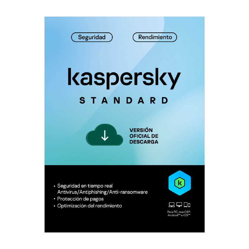 KASPERSKY STANDART 1 AÑO DE SUSCRIPCION