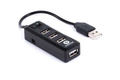 Hub USB Naceb Technology, USB, USB A, Negro