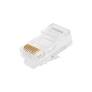 Conector Ghia Plug Rj45 Cat 5e Utp 100 Piezas De Policarbonato Modelo GCN-003