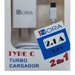 
1HORA Kit Cargador De Carga Rapido + Cable TIPO C - BLANCO