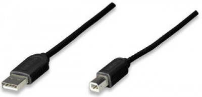 Cable USB A a B (342650) Negro/Blanco, Economico 1.8 M