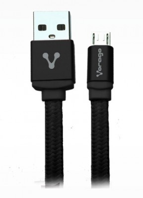 Cable USB VORAGO CAB-113-BK, Micro USB, 1 m, Negro