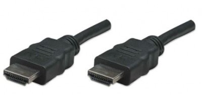 308441 Cable HDMI de Alta Velocidad, HDMI Macho a HDMI Macho,Blindado,Color Negro, 7.5 m, resolución de 1080p