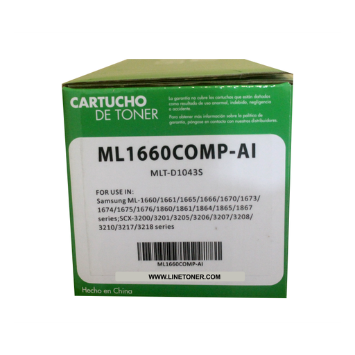 TÓNER COMPATIBLE PARA SAMSUNG ML-1660 (MLT-D104S) NEGRO