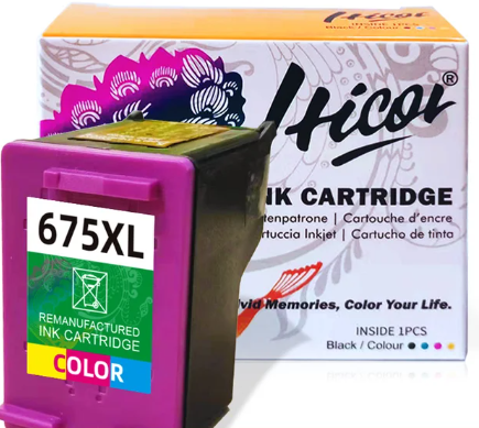 CARTUCHO DE TINTA TRICOLOR HICOR 675XL