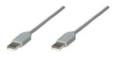 317887 Cable USB A a A, gris, 1.8 m. Conecta un hub o dispositivo USB a un hub USB o a una computadora compatible USB