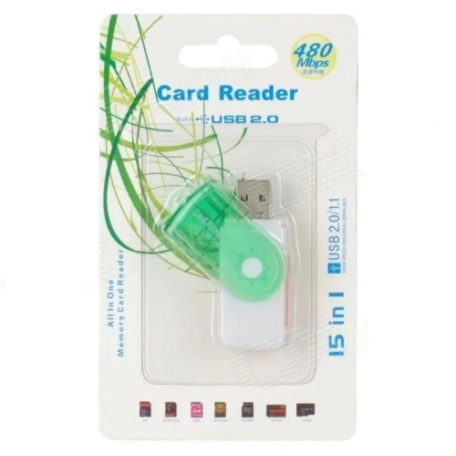 LECTOR DE TARJETAS USB 2.0 DKQ-9602 VERDE