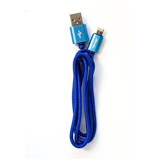 CABLE USB VORAGO ENTRADA PARA IPHONE FORRO AZUL 1 METRO