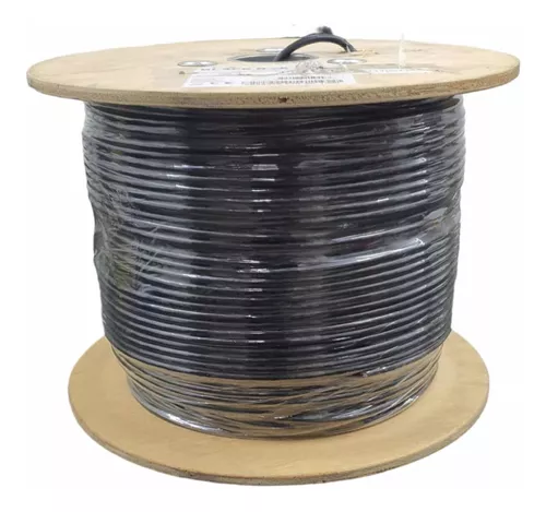 BOBINA DE CABLE UTP CAT6 GHIA CCA NEGRO 305M P / EXTERIOR CON GEL 1000FT .57MM