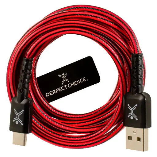 Cable USB tipo A tipo C PERFECT CHOICE PC-101673 , USB A, 1 m, Plata
