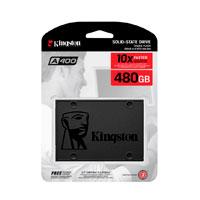 UNIDAD DE ESTADO SOLIDO KINGSTON INTERNO A400 480GB 2.5 SATA3 7MM LECT.500 / ESCRIT.450MB / S PC / LAPTOP (SA400S37 / 480G)