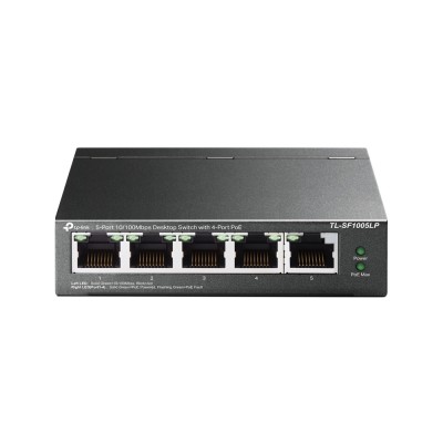 Switch no administrable de 5 puertos 10/100Mbps, con 4 puertos PoE,Modelo TL-SF1005LP