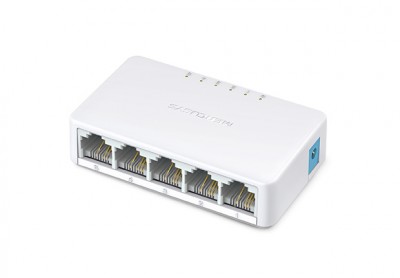 SWITCH MERCUSYS MS105 DE 5 PUERTOS 10/100MBPS DE DISEÑO COMPACTO E INSTALACIÓN FLEXIBLE PARA ESCRITORIO,Modelo MS105