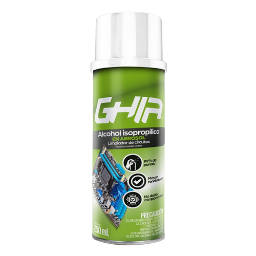 Alcohol Isopropilico Ghia En Aerosol Para Pc 250Ml Gls-012