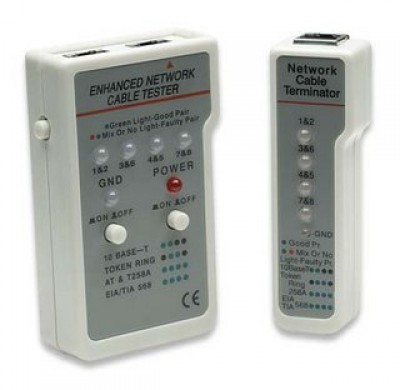 351898 Probador de Cables Multifuncional RJ45/ RJ11, Prueba cables blindados y no blindados