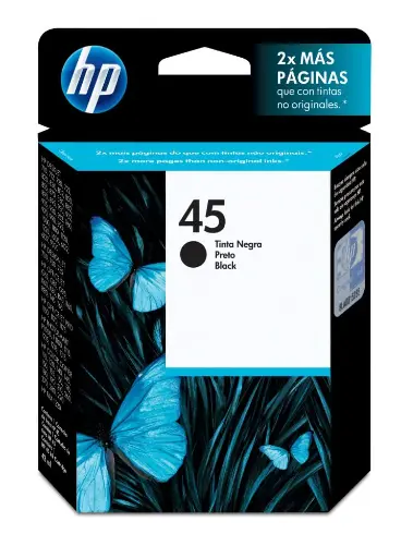 Cartucho de Tinta HP 45 - Negra - Original - (51645AL)