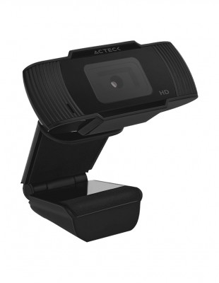 Webcam ACTECK USB 2.0-JACK 3.5 MM WINDOWS-MAC OS-LINUX HD 720P GC154 Micrófono Externo Negra HAPTOS CW210