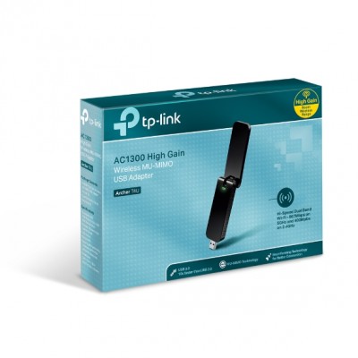 ADAPTADOR USB INALÁMBRICO DE DOBLE BANDA AC1300 TP-LINK ARCHER T4U MU-MIMO WIFI