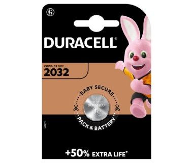 Pila de botón DURACELL - 2032 - Litio - 1 Pieza