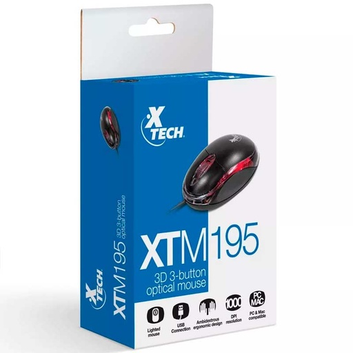MOUSE ALAMBRICO X-TECH XTM-195