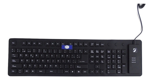 TECLADO FLEXIBLE USB GREEN LEAF 18-8338BK BLACK 