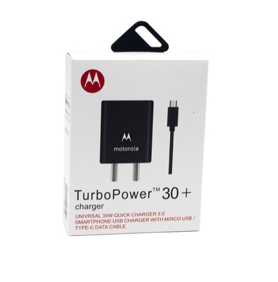 CARGADOR TURBO POWER MOTOROLA 30W 3A CON CABLE TIPO C