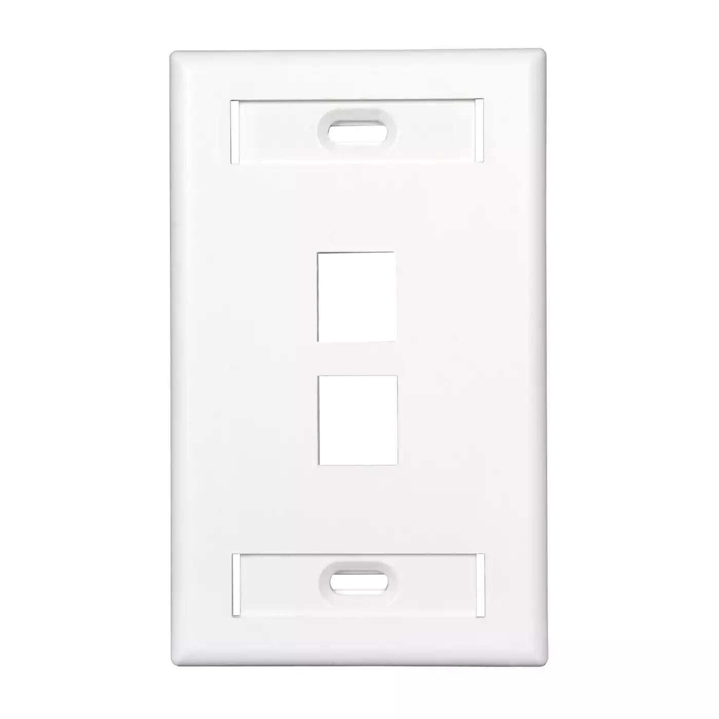 PLACA DE PARED 2 PUERTOS BLANCA