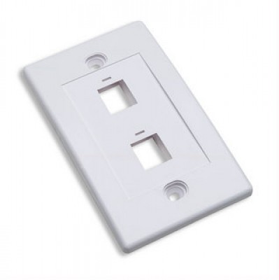 163293 TAPA (FACEPLATE) 2 PERFORACION COLOR BLANCO