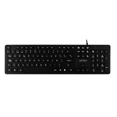 Teclado ACTECK TX22, 105 teclas, Conexión USB .Compatibilidad Windows xp, vista, 7/ 8 / 10 Color Negro