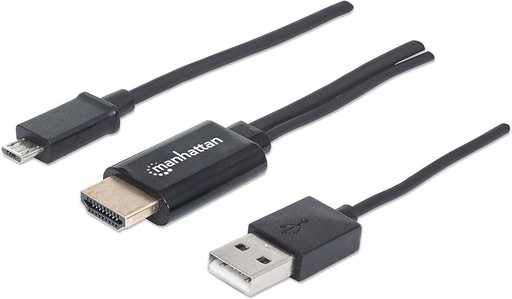 CABLE HDTV MICRO USB MANHATTAN, HDMI + Micro-USB
