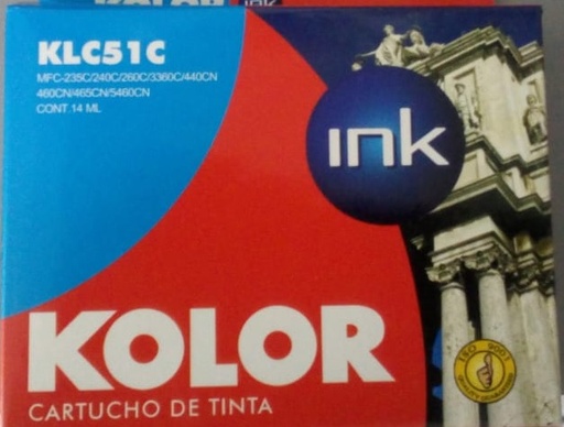  CARTUCHO GENERICO BROTHER KLC51C CYAN