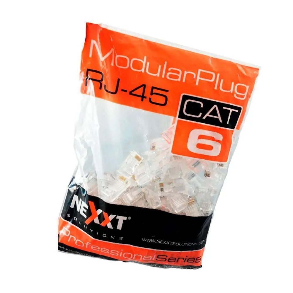 CONECTOR RJ45 CAT6 NEXXT BOLSA CON 100 PZ