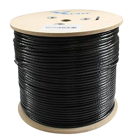 BOBINA DE CABLE UTP CAT5E GHIA CCA NEGRO 305M P/EXTERIOR CON GEL 1000FT