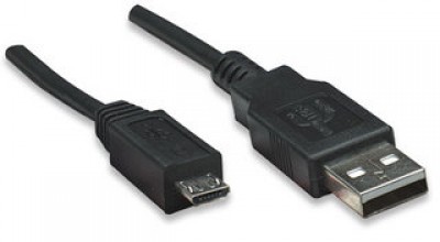 325677 Cable para Dispositivos USB Micro-B de Alta Velocidad, USB 2.0, A macho/ Micro-B macho, 480 Mbps, 0.5 m, Negro