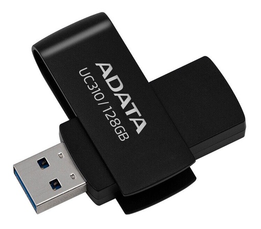 Unidad flash USB 3.2 AData UC310 128 GB - negra giratoria sin cápsula