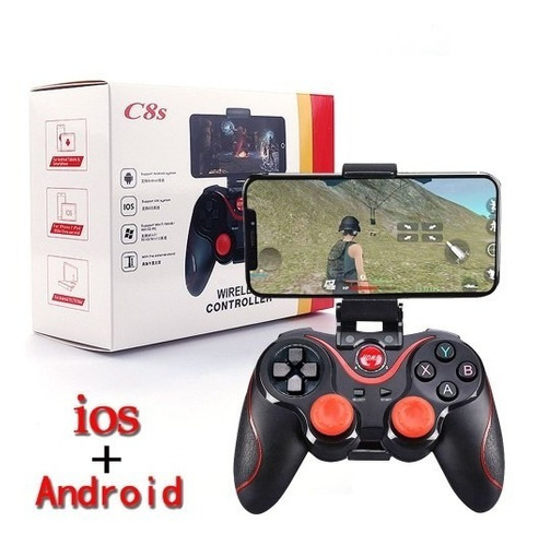 CONTROL BLUETOOTH C8s GAMEPAD CON SOPORTE