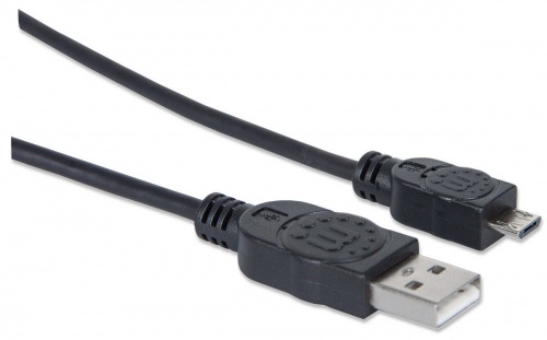 307178 Cable USB A a Micro-B de Alta Velocidad, 1.8m color negro.