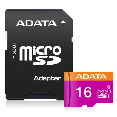 Memoria Micro SD ADATA Pemier Pro UHS-I U1, 16 GB, 30 MB/s, 10 MB/s, Negro, Gris