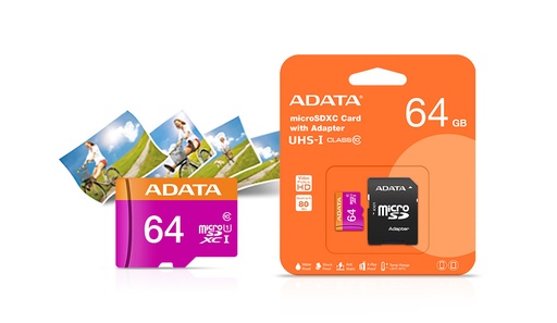 Memoria Micro SD ADATA UHS-I U1, 64 GB, 30 MB/s, 10 MB/s, Negro